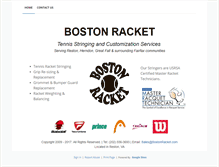 Tablet Screenshot of bostonracket.com
